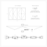 KaMic Elite-Fold 120" x 80" 4-Panel Aluminum Folding Door in Sleek White with Hidden Hinges & Rollers, Right-to-Left Outward Folding Design - Model # SE-FD4PWH12080-RL