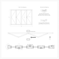 KaMic Elite-Fold 120" x 80" 4-Panel Aluminum Folding Door in Sleek White with Hidden Hinges & Rollers, Right-to-Left Outward Folding Design - Model # SE-FD4PWH12080-RL-FULL