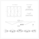 KaMic Elite-Fold 120" x 80" 4-Panel Aluminum Folding Door in Sleek White with Hidden Hinges & Rollers, Right-to-Left Outward Folding Design - Model # SE-FD4PWH12080-RL-FULL