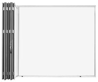 KaMic Elite-Fold 120" x 80" 4-Panel Aluminum Folding Door in Sleek White with Hidden Hinges & Rollers, Right-to-Left Outward Folding Design - Model # SE-FD4PWH12080-RL-FULL