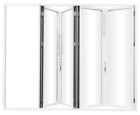 KaMic Elite-Fold 120" x 80" 4-Panel Aluminum Folding Door in Sleek White with Hidden Hinges & Rollers, Right-to-Left Outward Folding Design - Model # SE-FD4PWH12080-RL-FULL