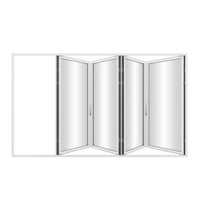 KaMic Elite-Fold 120" x 80" 4-Panel Aluminum Folding Door in Sleek White with Hidden Hinges & Rollers, Right-to-Left Outward Folding Design - Model # SE-FD4PWH12080-RL-FULL