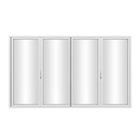 KaMic Elite-Fold 120" x 80" 4-Panel Aluminum Folding Door in Sleek White with Hidden Hinges & Rollers, Right-to-Left Outward Folding Design - Model # SE-FD4PWH12080-RL-FULL