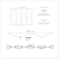 KaMic Elite-Fold 120" x 96" 4-Panel Aluminum Folding Door in Sleek White with Hidden Hinges & Rollers, Left-to-Right Outward Folding Design - Model # SE-FD4PWH12096-LR