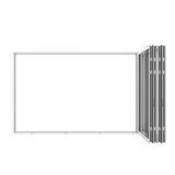 KaMic Elite-Fold 120" x 96" 4-Panel Aluminum Folding Door in Sleek White with Hidden Hinges & Rollers, Left-to-Right Outward Folding Design - Model # SE-FD4PWH12096-LR-FULL