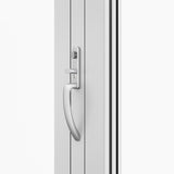 KaMic Elite-Fold 120" x 96" 4-Panel Aluminum Folding Door in Sleek White with Hidden Hinges & Rollers, Right-to-Left Outward Folding Design - Model # SE-FD4PWH12096-RL-FULL