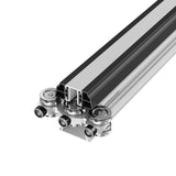 KaMic Elite-Fold 120" x 96" 4-Panel Aluminum Folding Door in Sleek White with Hidden Hinges & Rollers, Right-to-Left Outward Folding Design - Model # SE-FD4PWH12096-RL-FULL