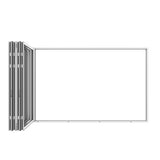 KaMic Elite-Fold 120" x 96" 4-Panel Aluminum Folding Door in Sleek White with Hidden Hinges & Rollers, Right-to-Left Outward Folding Design - Model # SE-FD4PWH12096-RL-FULL