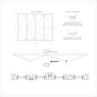 KaMic Elite-Fold 120" x 96" 4-Panel Aluminum Folding Door in Sleek White with Hidden Hinges & Rollers, Right-to-Left Outward Folding Design - Model # SE-FD4PWH12096-RL