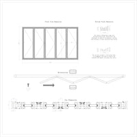 KaMic Elite-Fold 144" x 80" 5-Panel Aluminum Folding Door in Sleek Black with Hidden Hinges & Rollers, Left-to-Right Outward Folding Design - Model # SE-FD5PBK14480-LR