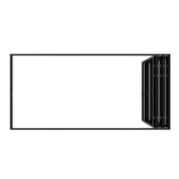 KaMic Elite-Fold 144" x 96" 5-Panel Aluminum Folding Door in Sleek Black with Hidden Hinges & Rollers, Right-to-Left Outward Folding Design - Model # SE-FD5PBK14496-RL