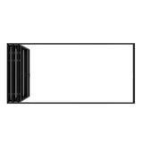 KaMic Elite-Fold 168" x 80" 5-Panel Aluminum Folding Door in Sleek Black with Hidden Hinges & Rollers, Left-to-Right Outward Folding Design - Model # SE-FD5PBK16880-LR