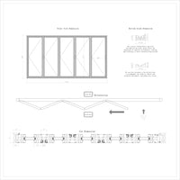 KaMic Elite-Fold 168" x 80" 5-Panel Aluminum Folding Door in Sleek Black with Hidden Hinges & Rollers, Right-to-Left Outward Folding Design - Model # SE-FD5PBK16880-RL