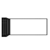 KaMic Elite-Fold 192" x 80" 6-Panel Aluminum Folding Door in Sleek Black with Hidden Hinges & Rollers, Right-to-Left Outward Folding Design - Model # SE-FD6PBK19280-RL