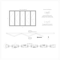 KaMic Elite-Fold 168" x 96" 5-Panel Aluminum Folding Door in Sleek Black with Hidden Hinges & Rollers, Right-to-Left Outward Folding Design - Model # SE-FD5PBK16896-RL