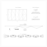 KaMic Elite-Fold 144" x 80" 5-Panel Aluminum Folding Door in Sleek White with Hidden Hinges & Rollers, Left-to-Right Outward Folding Design - Model # SE-FD5PWH14480-LR