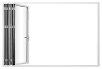 KaMic Elite-Fold 144" x 80" 5-Panel Aluminum Folding Door in Sleek White with Hidden Hinges & Rollers, Left-to-Right Outward Folding Design - Model # SE-FD5PWH14480-LR