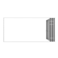 KaMic Elite-Fold 144" x 80" 5-Panel Aluminum Folding Door in Sleek White with Hidden Hinges & Rollers, Right-to-Left Outward Folding Design - Model # SE-FD5PWH14480-RL