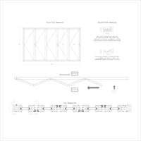 KaMic Elite-Fold 144" x 80" 5-Panel Aluminum Folding Door in Sleek White with Hidden Hinges & Rollers, Right-to-Left Outward Folding Design - Model # SE-FD5PWH14480-RL