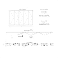 KaMic Elite-Fold 144" x 96" 5-Panel Aluminum Folding Door in Sleek White with Hidden Hinges & Rollers, Left-to-Right Outward Folding Design - Model # SE-FD5PWH14496-LR