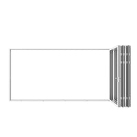 KaMic Elite-Fold 144" x 96" 5-Panel Aluminum Folding Door in Sleek White with Hidden Hinges & Rollers, Left-to-Right Outward Folding Design - Model # SE-FD5PWH14496-LR