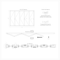 KaMic Elite-Fold 144" x 96" 5-Panel Aluminum Folding Door in Sleek White with Hidden Hinges & Rollers, Right-to-Left Outward Folding Design - Model # SE-FD5PWH14496-RL