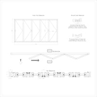 KaMic Elite-Fold 168" x 80" 5-Panel Aluminum Folding Door in Sleek White with Hidden Hinges & Rollers, Left-to-Right Outward Folding Design - Model # SE-FD5PWH16880-LR