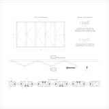 KaMic Elite-Fold 168" x 80" 5-Panel Aluminum Folding Door in Sleek White with Hidden Hinges & Rollers, Right-to-Left Outward Folding Design - Model # SE-FD5PWH16880-RL