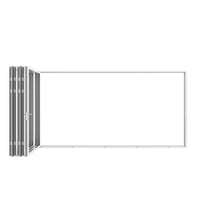 KaMic Elite-Fold 168" x 80" 5-Panel Aluminum Folding Door in Sleek White with Hidden Hinges & Rollers, Right-to-Left Outward Folding Design - Model # SE-FD5PWH16880-RL