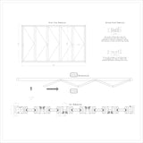 KaMic Elite-Fold 168" x 96" 5-Panel Aluminum Folding Door in Sleek White with Hidden Hinges & Rollers, Left-to-Right Outward Folding Design - Model # SE-FD5PWH16896-LR