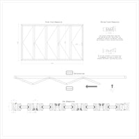 KaMic Elite-Fold 168" x 96" 5-Panel Aluminum Folding Door in Sleek White with Hidden Hinges & Rollers, Right-to-Left Outward Folding Design - Model # SE-FD5PWH16896-RL