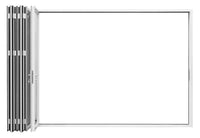 KaMic Elite-Fold 168" x 96" 5-Panel Aluminum Folding Door in Sleek White with Hidden Hinges & Rollers, Right-to-Left Outward Folding Design - Model # SE-FD5PWH16896-RL