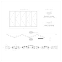 KaMic Elite-Fold 168" x 96" 5-Panel Aluminum Folding Door in Sleek White with Hidden Hinges & Rollers, Right-to-Left Outward Folding Design - Model # SE-FD5PWH16896-RL
