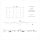 KaMic Elite-Fold 168" x 96" 5-Panel Aluminum Folding Door in Sleek White with Hidden Hinges & Rollers, Right-to-Left Outward Folding Design - Model # SE-FD5PWH16896-RL