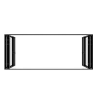 KaMic Elite-Fold 192" x 80" 6-Panel Aluminum Folding Door in Sleek Black with Hidden Hinges & Rollers, Dual Open Outward Folding Design - Model # SE-FD6PBK19280-DO