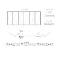 KaMic Elite-Fold 192" x 80" 6-Panel Aluminum Folding Door in Sleek Black with Hidden Hinges & Rollers, Dual Open Outward Folding Design - Model # SE-FD6PBK19280-DO