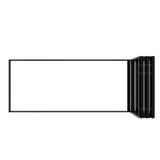 KaMic Elite-Fold 192" x 96" 6-Panel Aluminum Folding Door in Sleek Black with Hidden Hinges & Rollers, Left-to-Right Outward Folding Design - Model # SE-FD6PBK19296-LR