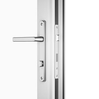 KaMic Elite-Fold 192" x 80" 6-Panel Aluminum Folding Door in Sleek White with Hidden Hinges & Rollers, Dual Open Outward Folding Design - Model # SE-FD6PWH19280-DO