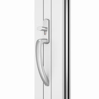 KaMic Elite-Fold 192" x 80" 6-Panel Aluminum Folding Door in Sleek White with Hidden Hinges & Rollers, Dual Open Outward Folding Design - Model # SE-FD6PWH19280-DO