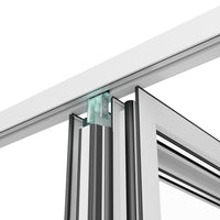 KaMic Elite-Fold 192" x 80" 6-Panel Aluminum Folding Door in Sleek White with Hidden Hinges & Rollers, Dual Open Outward Folding Design - Model # SE-FD6PWH19280-DO