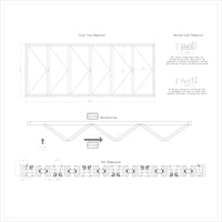 KaMic Elite-Fold 192" x 80" 6-Panel Aluminum Folding Door in Sleek White with Hidden Hinges & Rollers, Left-to-Right Outward Folding Design - Model # SE-FD6PWH19280-LR
