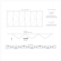 KaMic Elite-Fold 192" x 96" 6-Panel Aluminum Folding Door in Sleek White with Hidden Hinges & Rollers, Left-to-Right Outward Folding Design - Model # SE-FD6PWH19296-LR