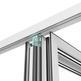 KaMic Elite-Fold 192" x 96" 6-Panel Aluminum Folding Door in Sleek White with Hidden Hinges & Rollers, Left-to-Right Outward Folding Design - Model # SE-FD6PWH19296-LR