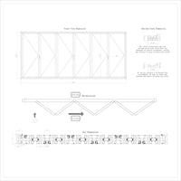 KaMic Elite-Fold 192" x 96" 6-Panel Aluminum Folding Door in Sleek White with Hidden Hinges & Rollers, Left-to-Right Outward Folding Design - Model # SE-FD6PWH19296-LR