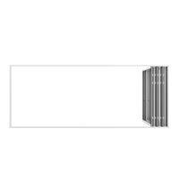 KaMic Elite-Fold 192" x 96" 6-Panel Aluminum Folding Door in Sleek White with Hidden Hinges & Rollers, Right-to-Left Outward Folding Design - Model # SE-FD6PWH19296-RL