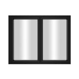 KaMic Elite-Fold 60" x 36" 2-Panel Aluminum Folding Window in Sleek Black with Hidden Hinges & Rollers, Left-to-Right Outward Folding Design - Model # SE-FW2PBK6036-LR