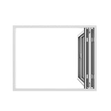 KaMic Elite-Fold 36" x 36" 2-Panel Aluminum Folding Window in Sleek White with Hidden Hinges & Rollers, Right-to-Left Outward Folding Design - Model # SE-FW2PWH3636-RL