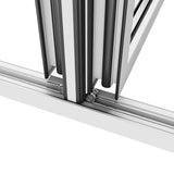 KaMic Elite-Fold 36" x 36" 2-Panel Aluminum Folding Window in Sleek White with Hidden Hinges & Rollers, Right-to-Left Outward Folding Design - Model # SE-FW2PWH3636-RL