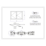 KaMic Elite-Fold 36" x 36" 2-Panel Aluminum Folding Window in Sleek White with Hidden Hinges & Rollers, Right-to-Left Outward Folding Design - Model # SE-FW2PWH3636-RL