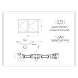 KaMic Elite-Fold 60" x 36" 2-Panel Aluminum Folding Window in Sleek White with Hidden Hinges & Rollers, Right-to-Left Outward Folding Design - Model # SE-FW2PWH6036-RL